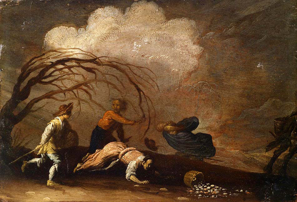 People in a Thunderstorm